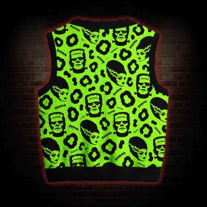 Neon Green Monster Ugly Sweater Vest