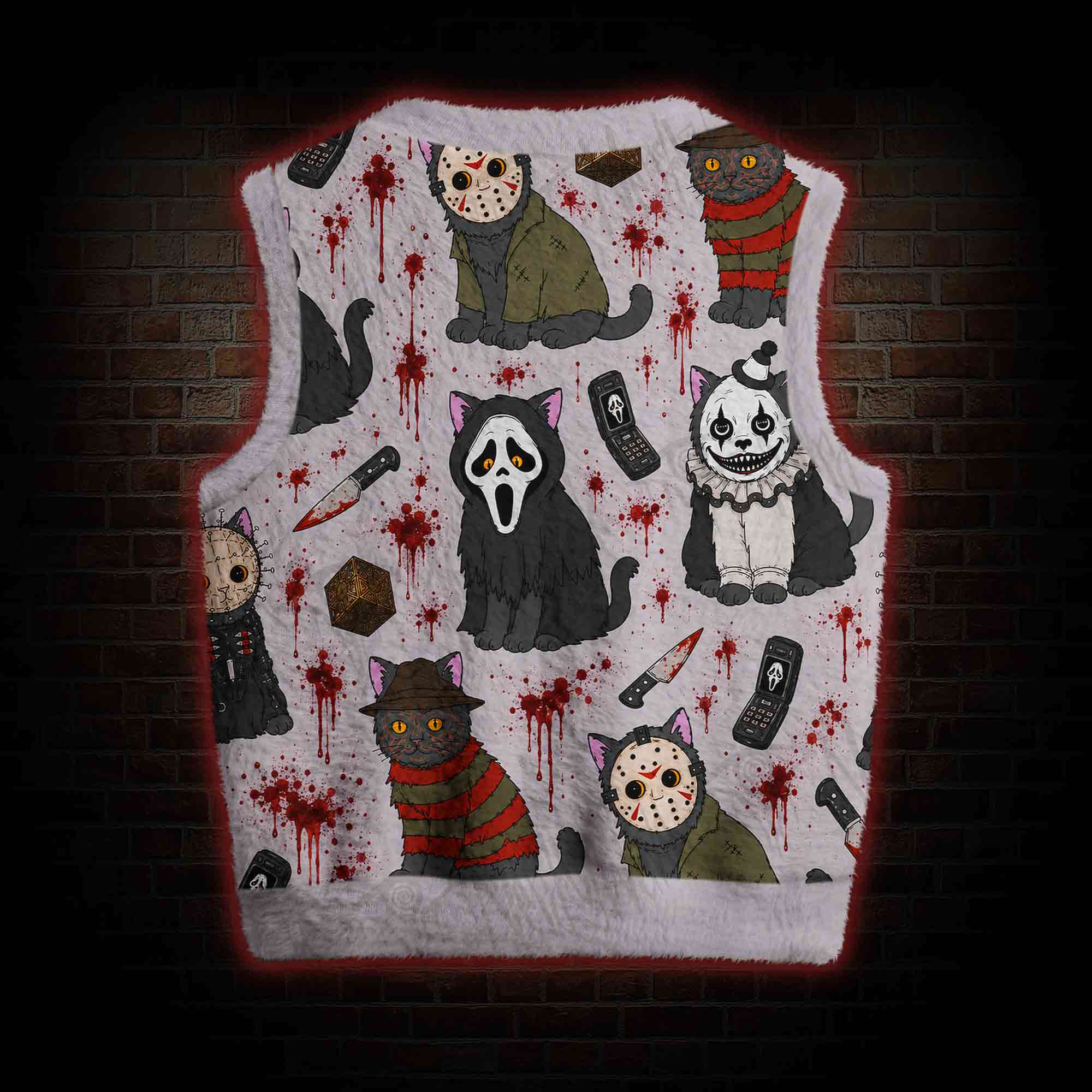 Cat Slayers Ugly Sweater Vest