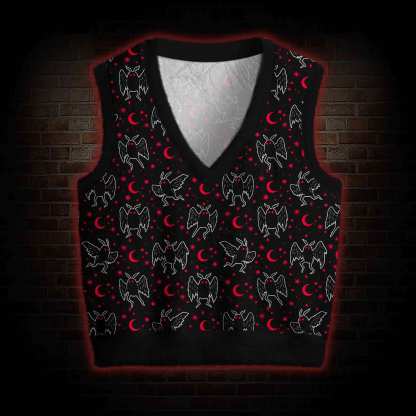 Mothman Night Ugly Sweater Vest