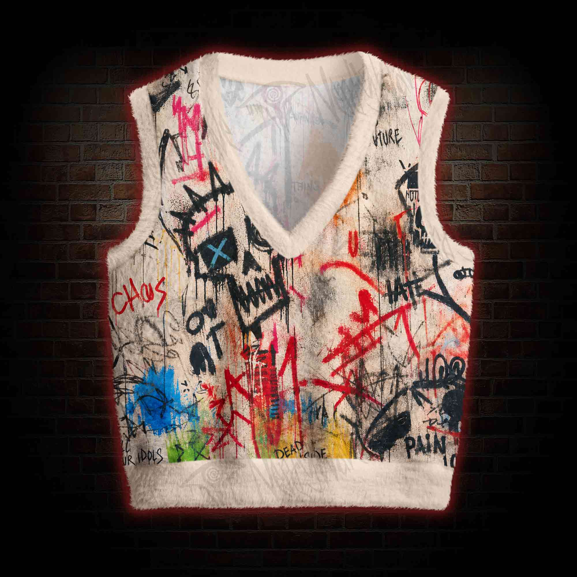 Vandalized Soul Ugly Sweater Vest