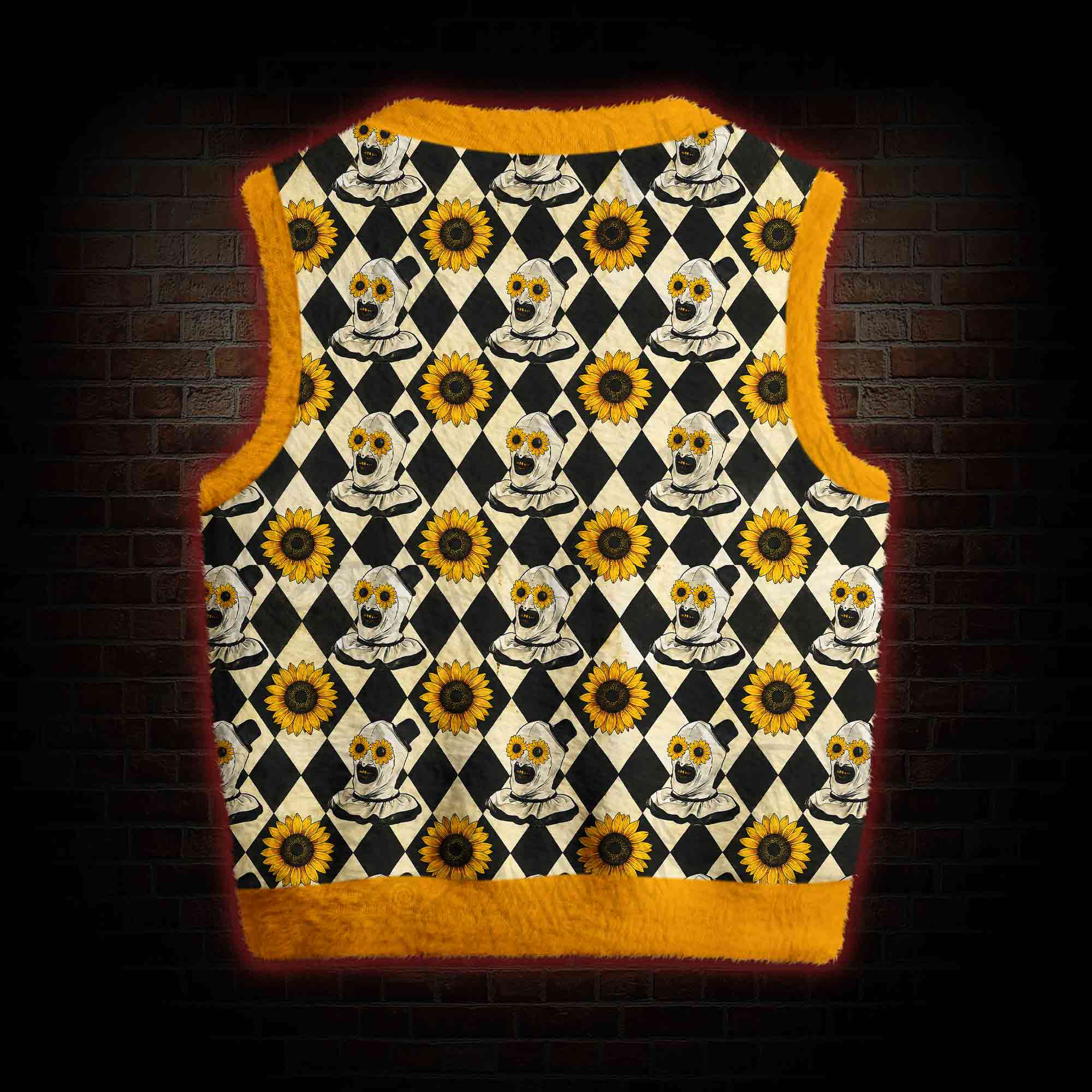 Sunflower Clown Ugly Sweater Vest