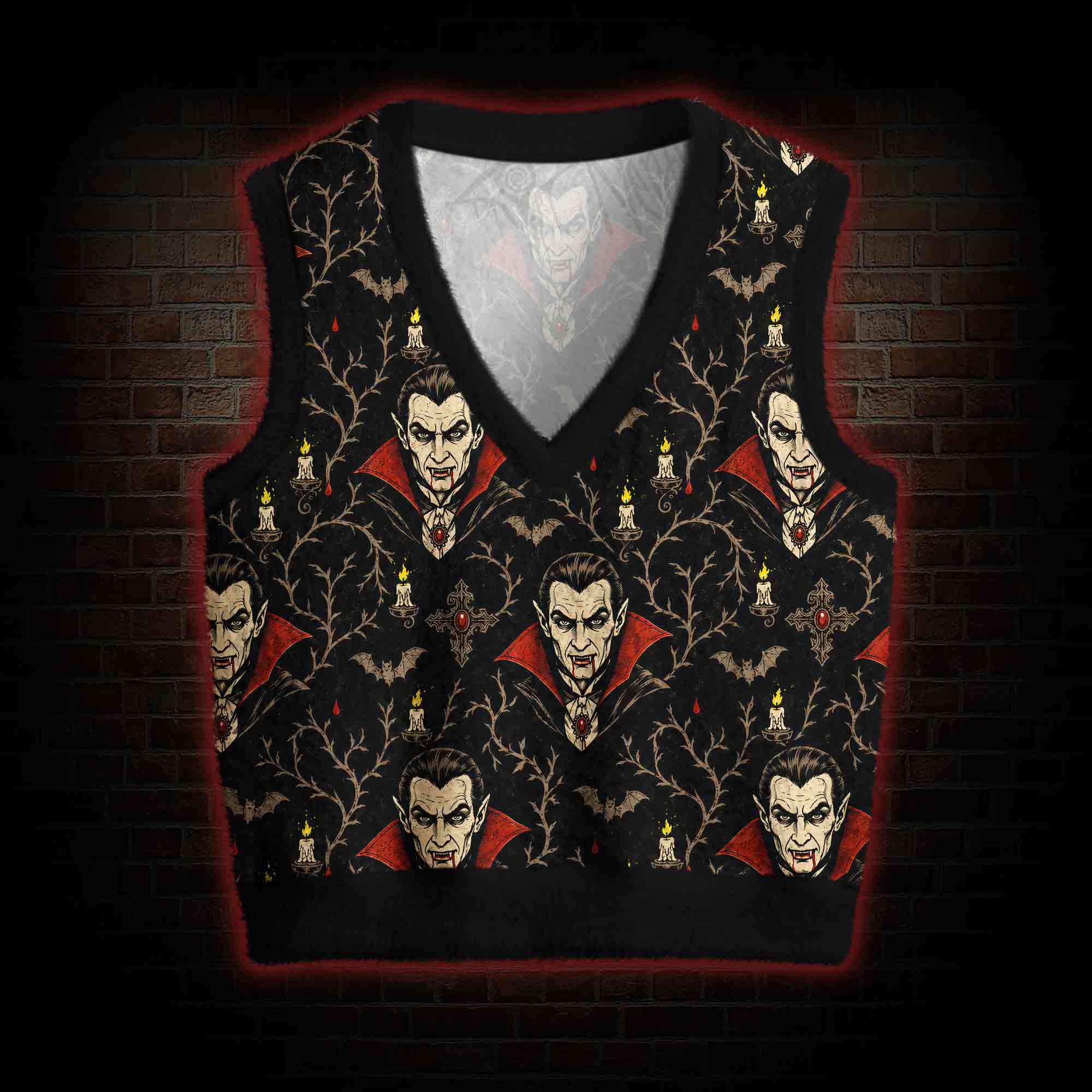 Vampire Lord Ugly Sweater Vest