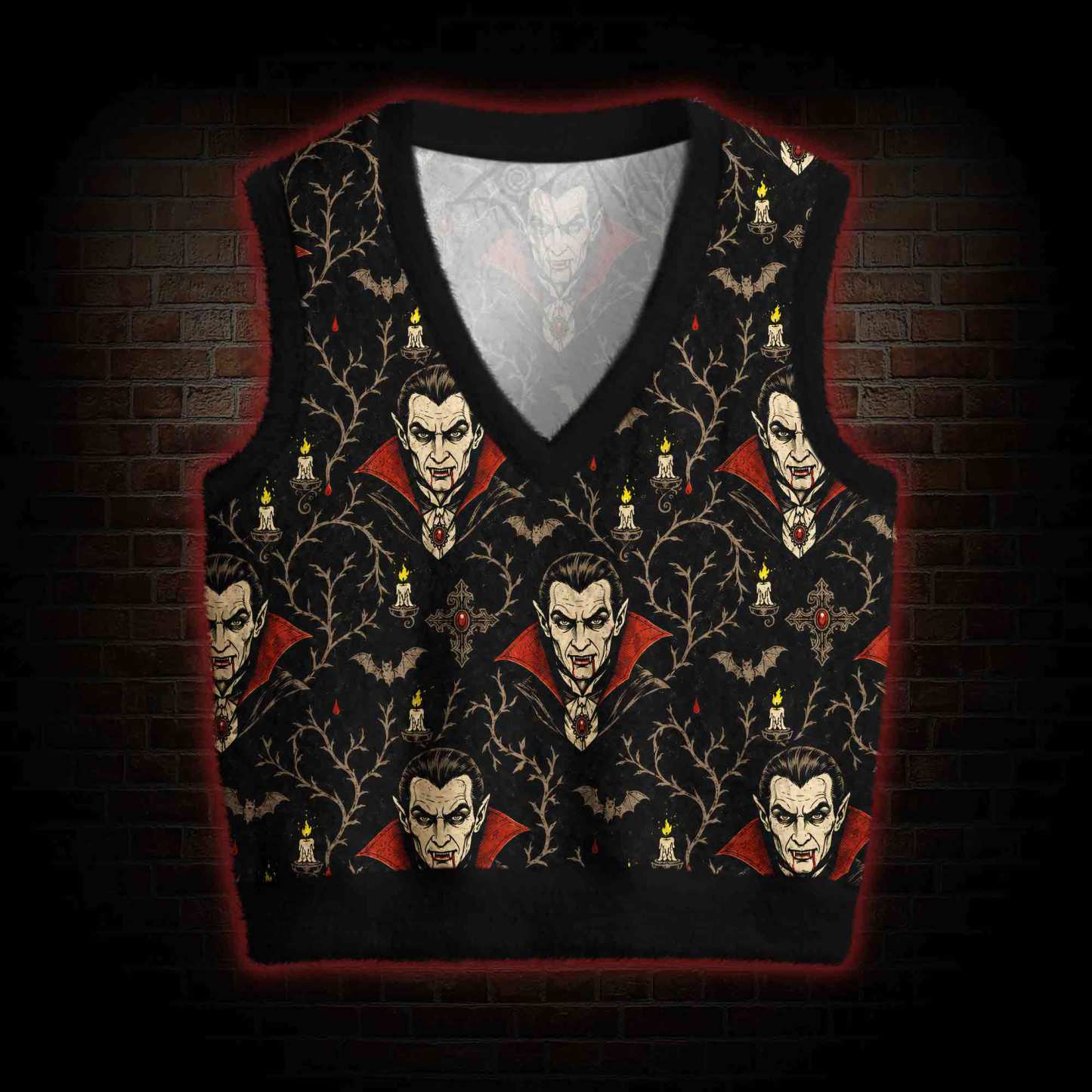 Vampire Lord Ugly Sweater Vest