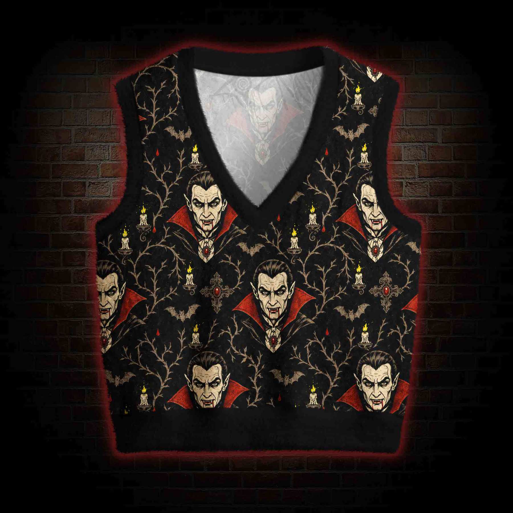Vampire Lord Ugly Sweater Vest