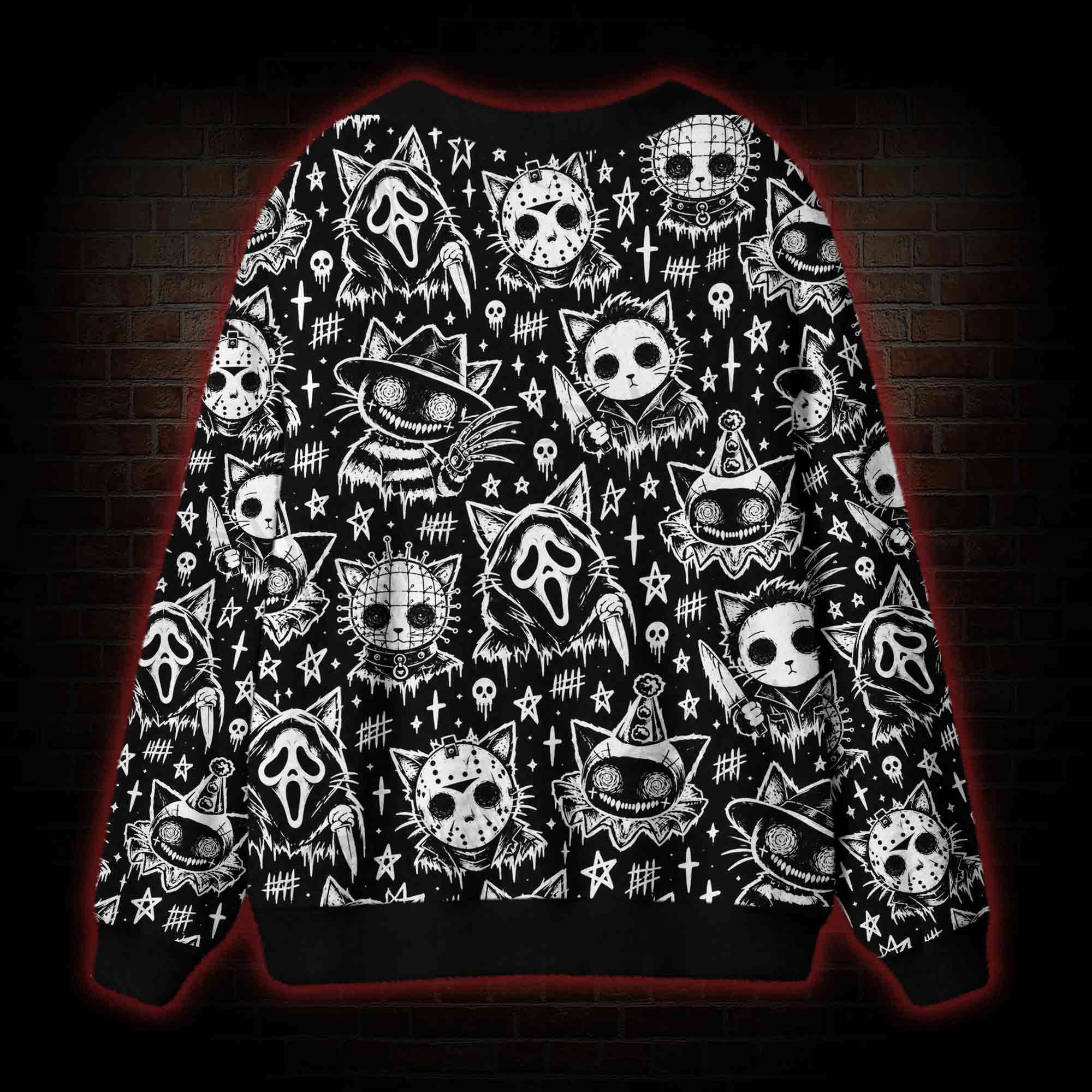 Slashers but Cats Cardigan Sweater
