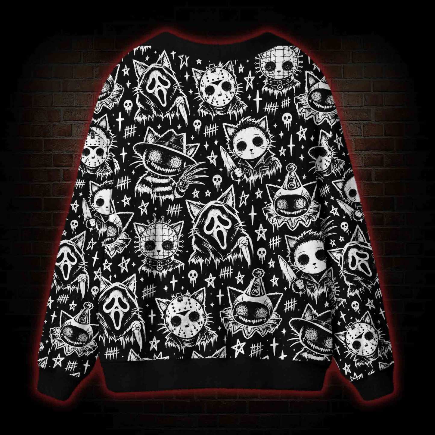 Slashers but Cats Cardigan Sweater