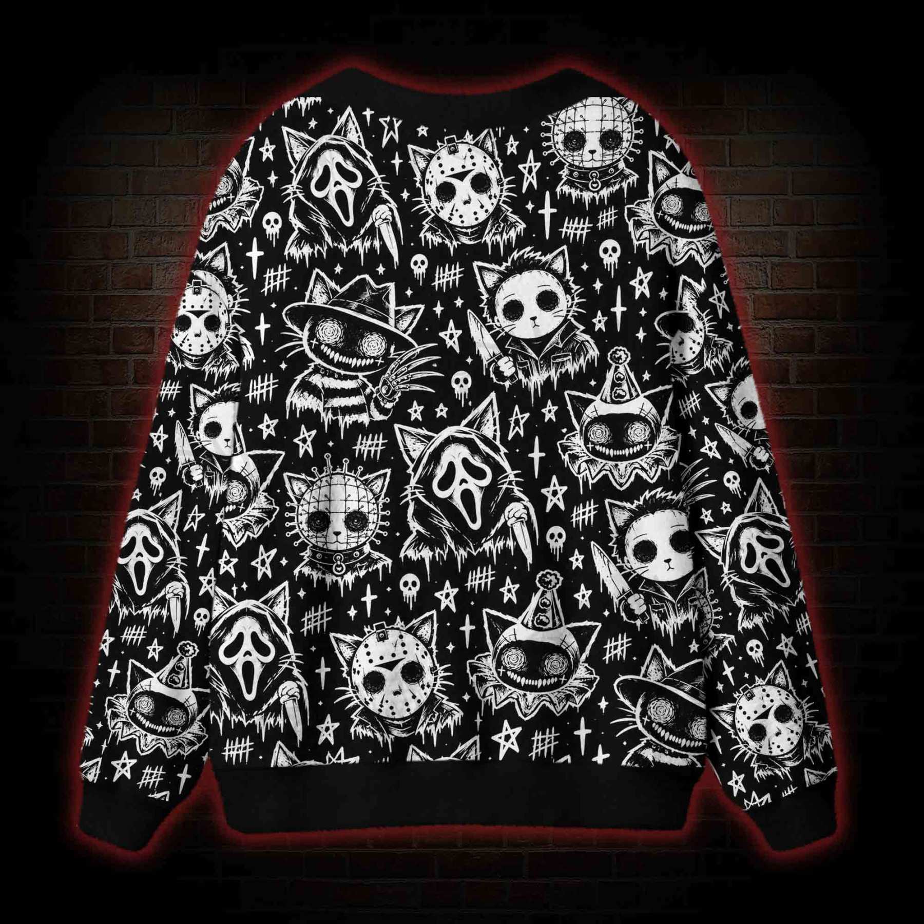 Slashers but Cats Cardigan Sweater
