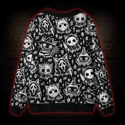 Slashers but Cats Cardigan Sweater
