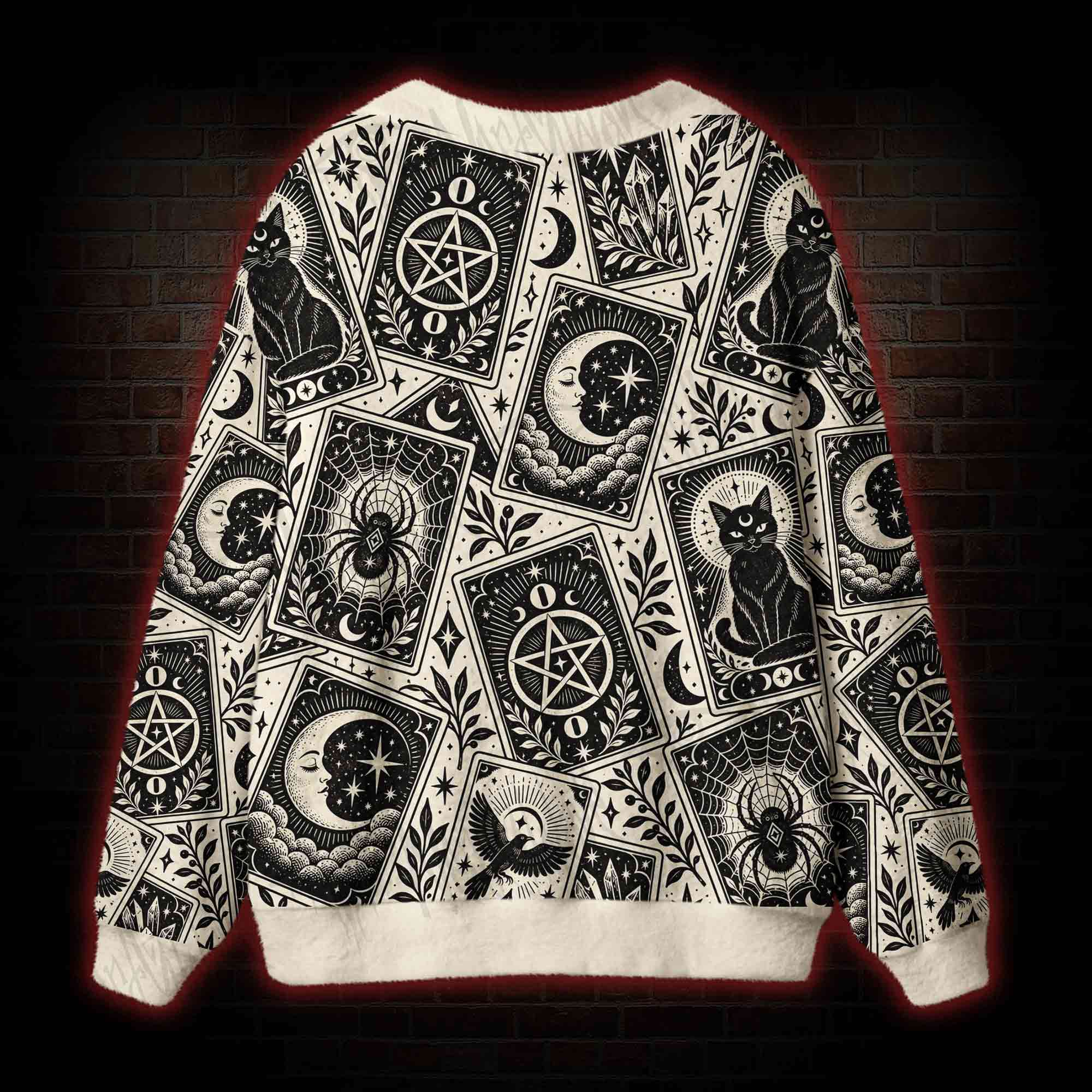 Lunar Witchcraft Tarot Cardigan Sweater