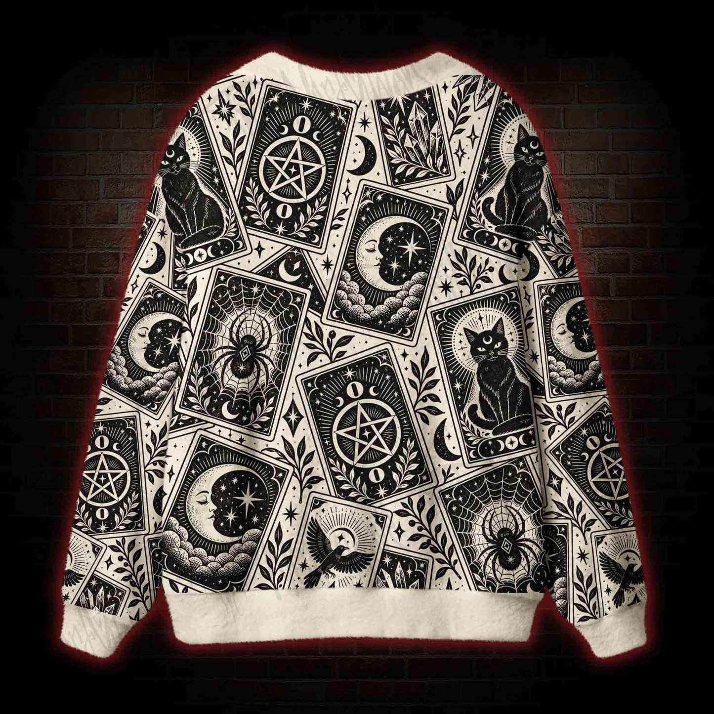 Lunar Witchcraft Tarot Cardigan Sweater