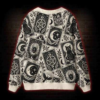 Lunar Witchcraft Tarot Cardigan Sweater