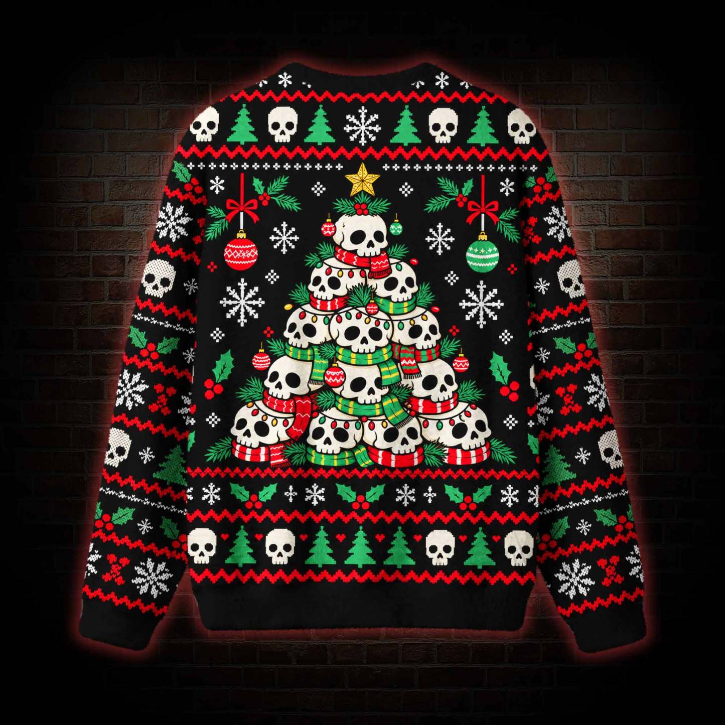 Deck the Skulls Ugly Sweatshirts