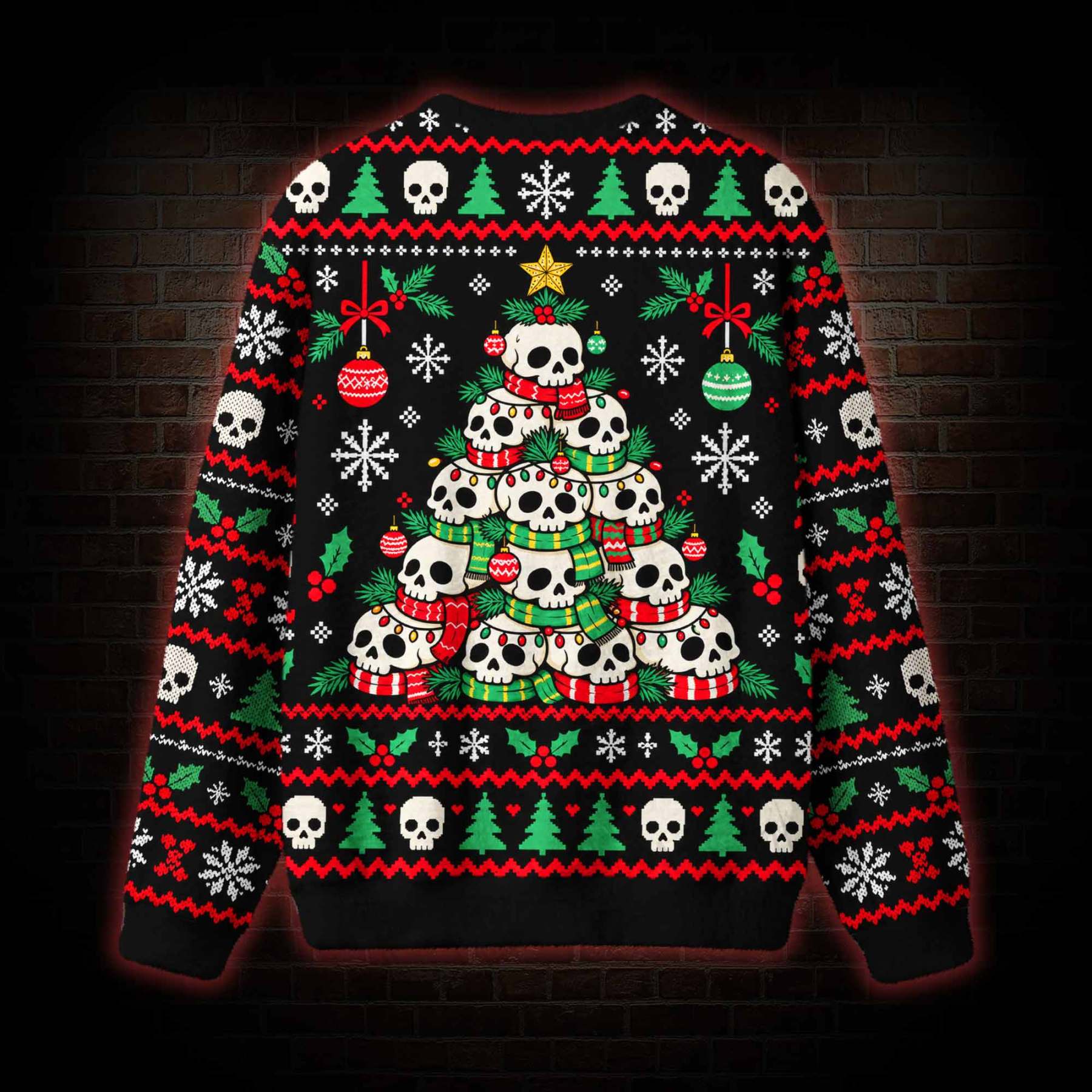 Deck the Skulls Ugly Sweatshirts