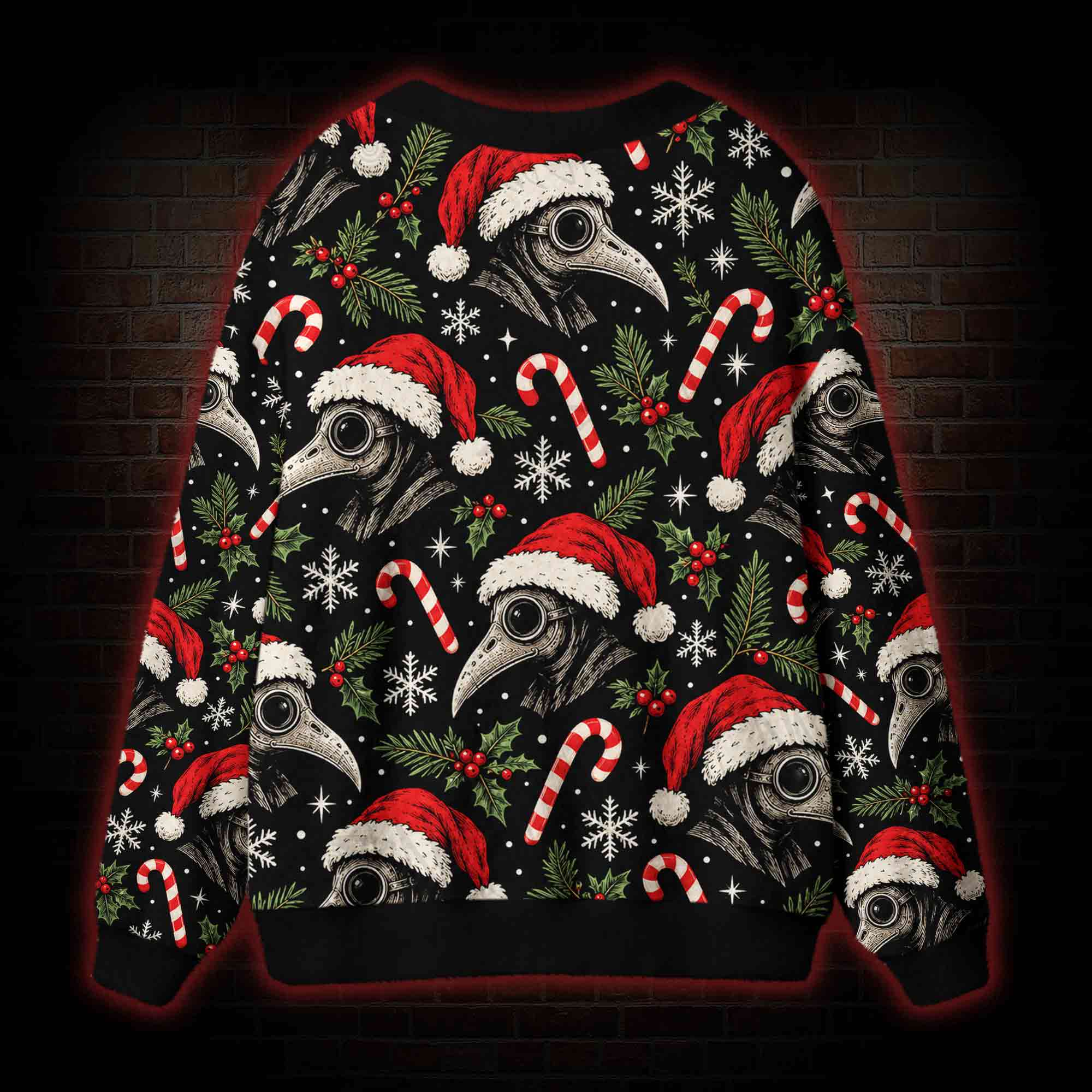 Santa Plague Doctor Cardigan Sweater