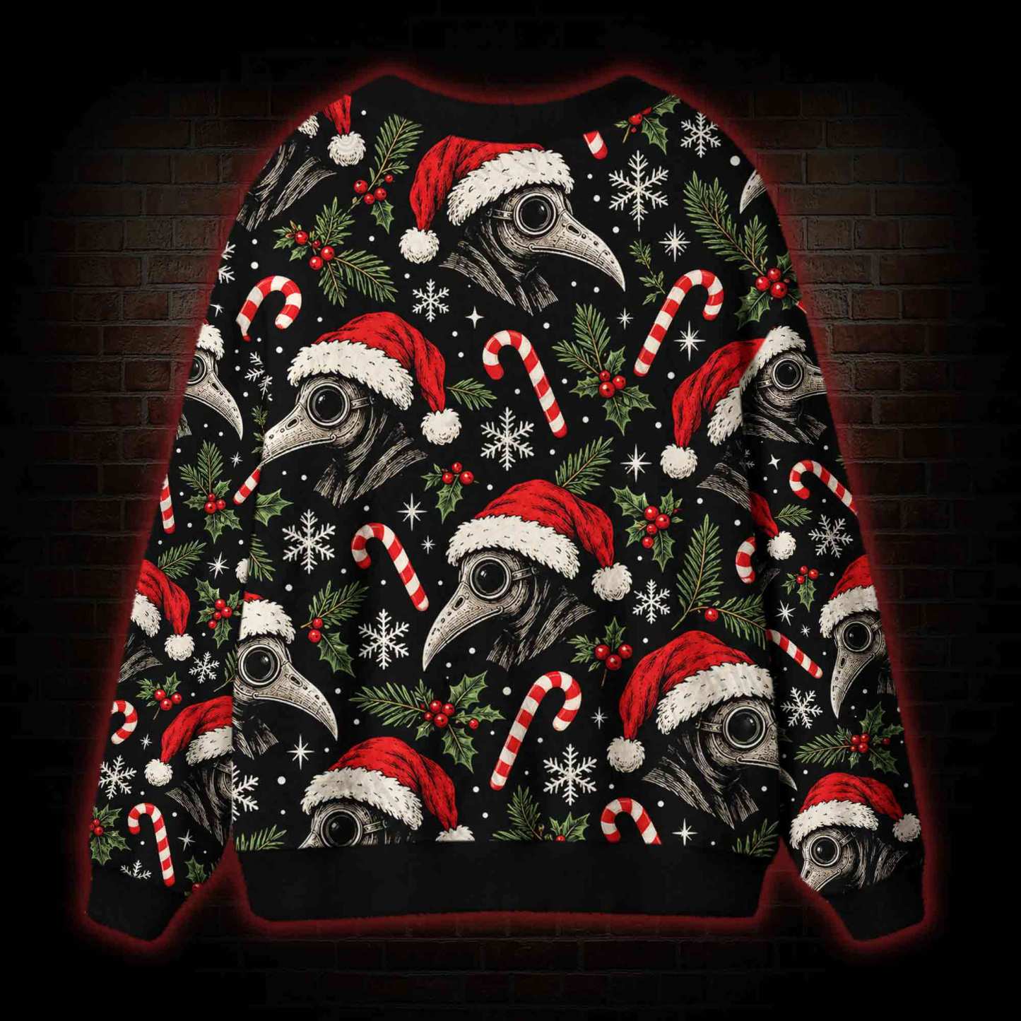 Santa Plague Doctor Cardigan Sweater
