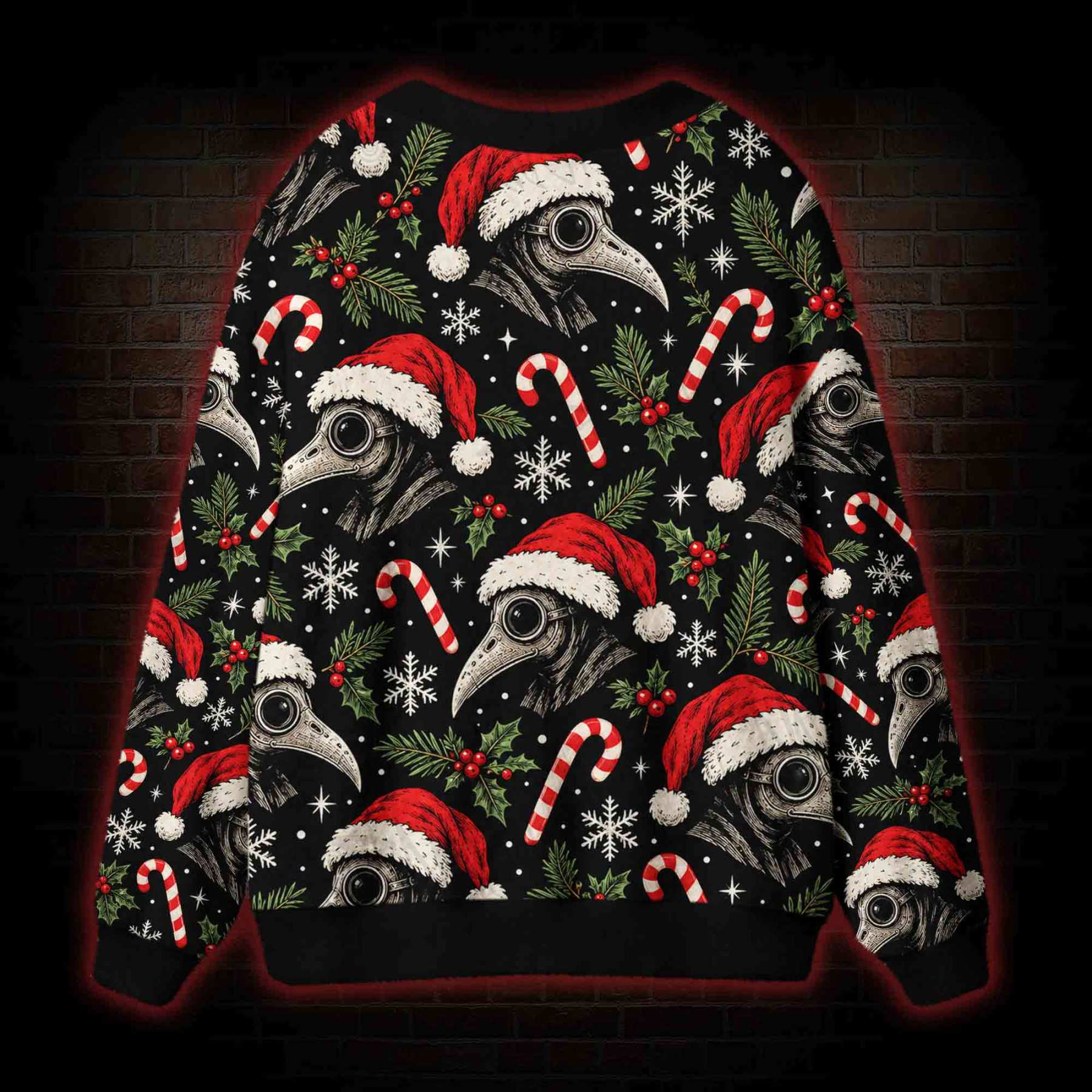 Santa Plague Doctor Cardigan Sweater