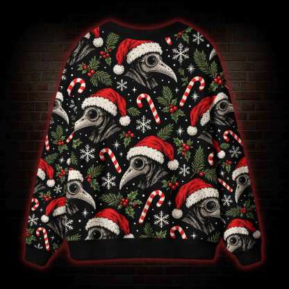 Santa Plague Doctor Cardigan Sweater