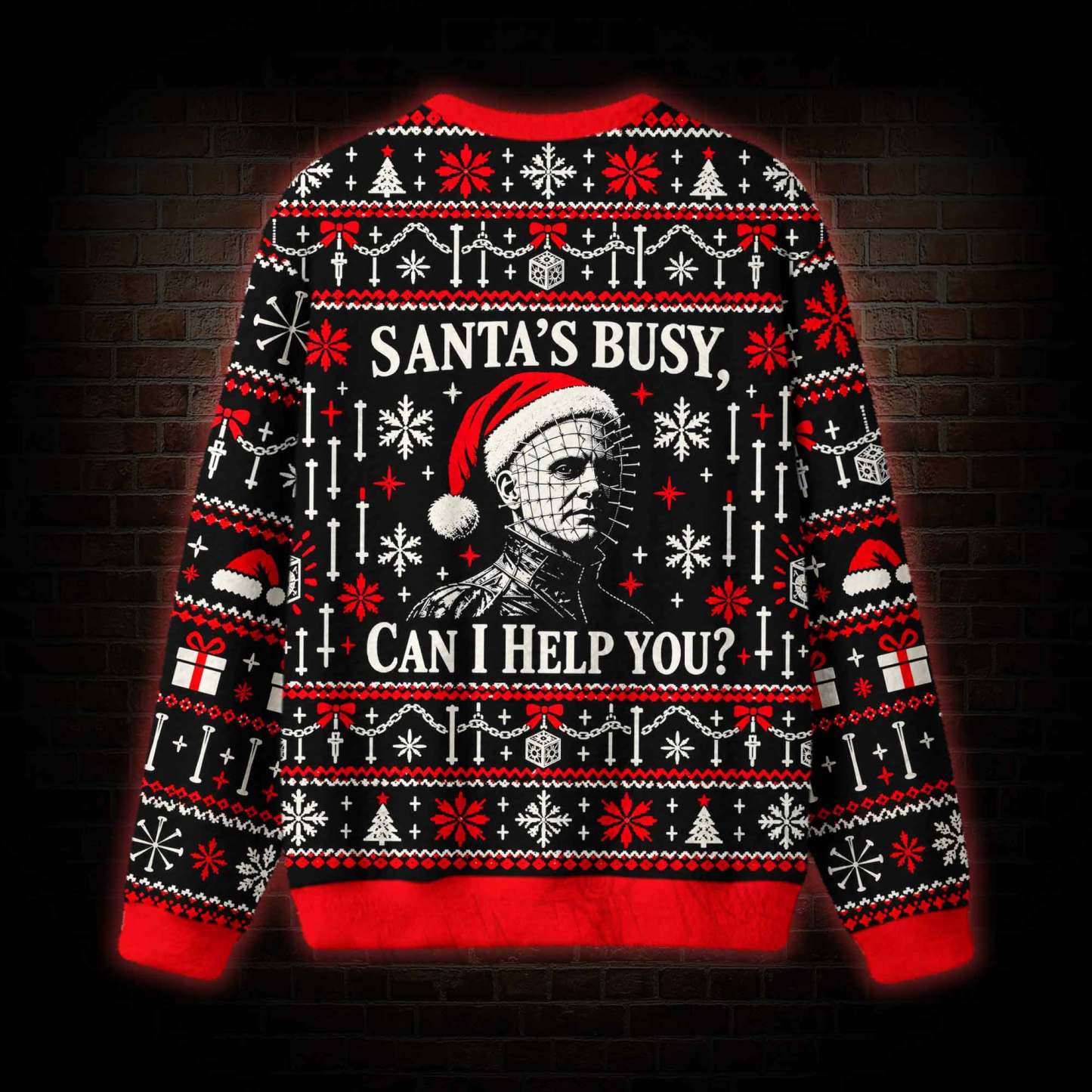 Santa's Busy, can I Help You? Ugly Sweatshirts