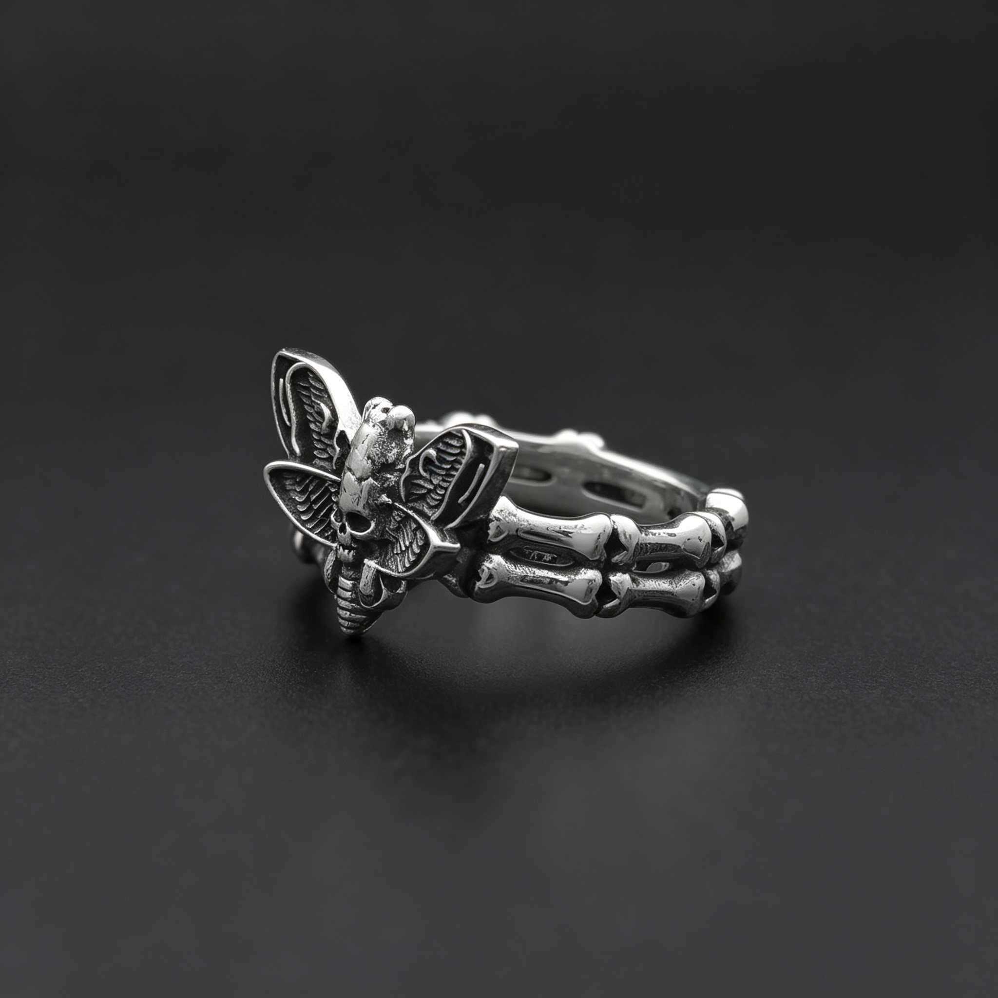 Death's Head Hawkmoth Stainless Steel Ring
