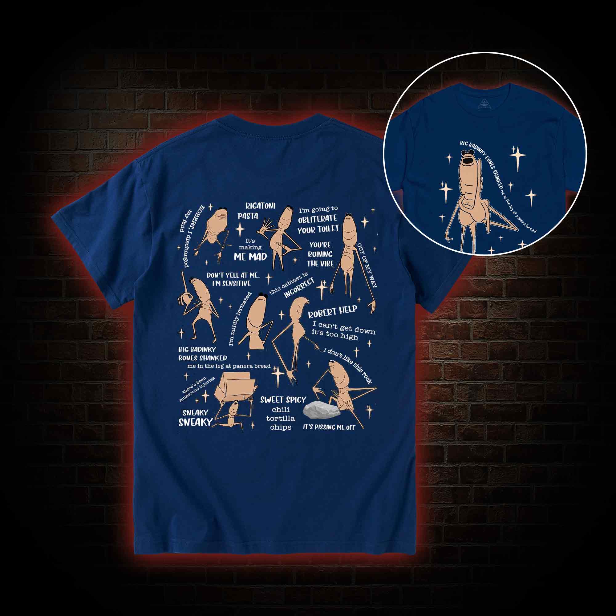 Robert Help The Worm Back Print T-Shirt