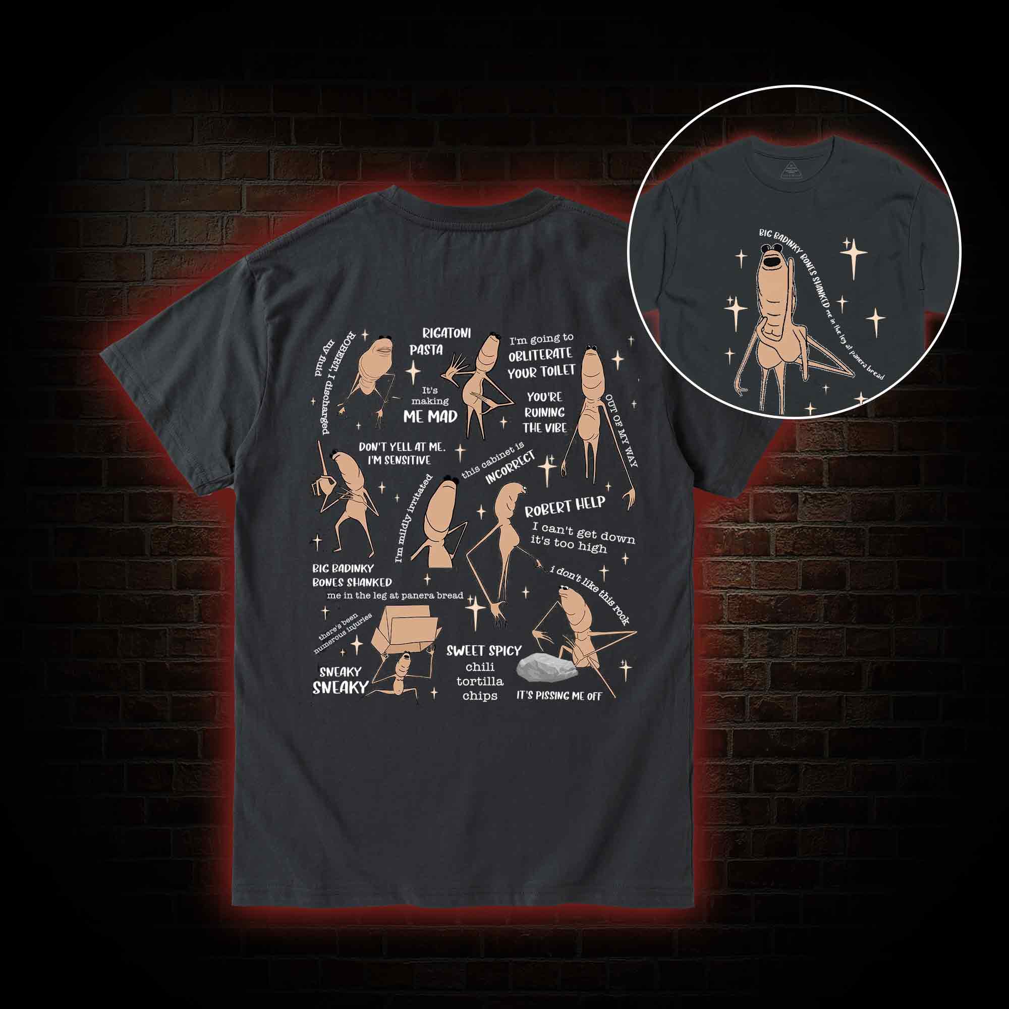 Robert Help The Worm Back Print T-Shirt