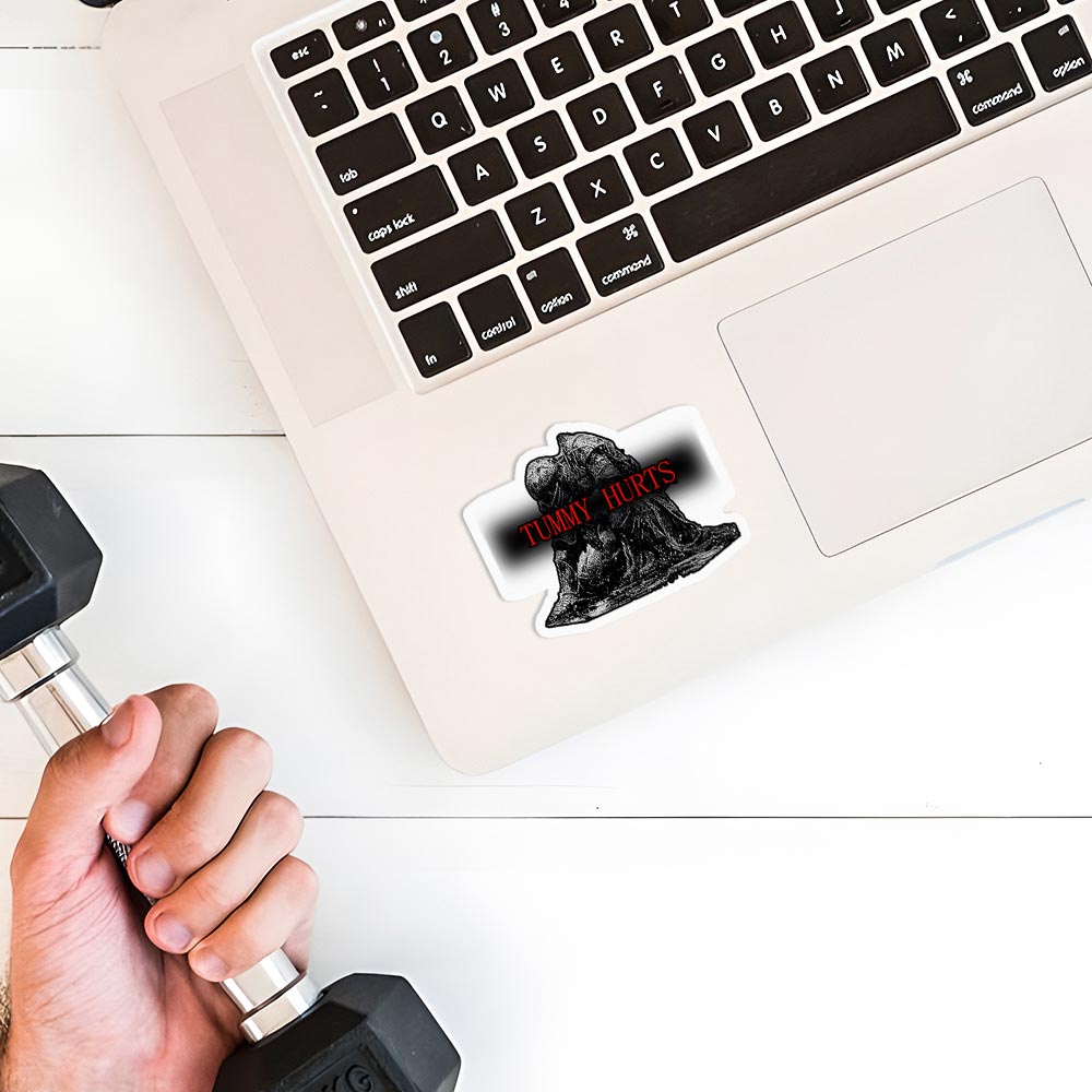 Retro Tummy Hurts Sticker