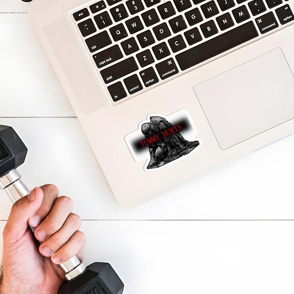 Retro Tummy Hurts Sticker