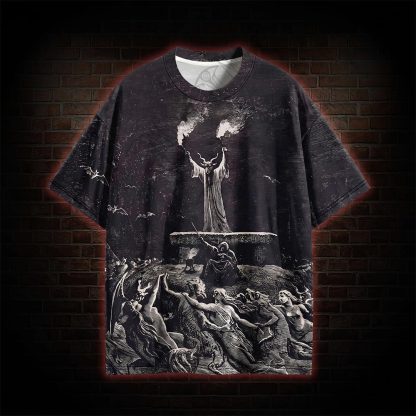Retro Witches Sabbath Graphic T-shirt