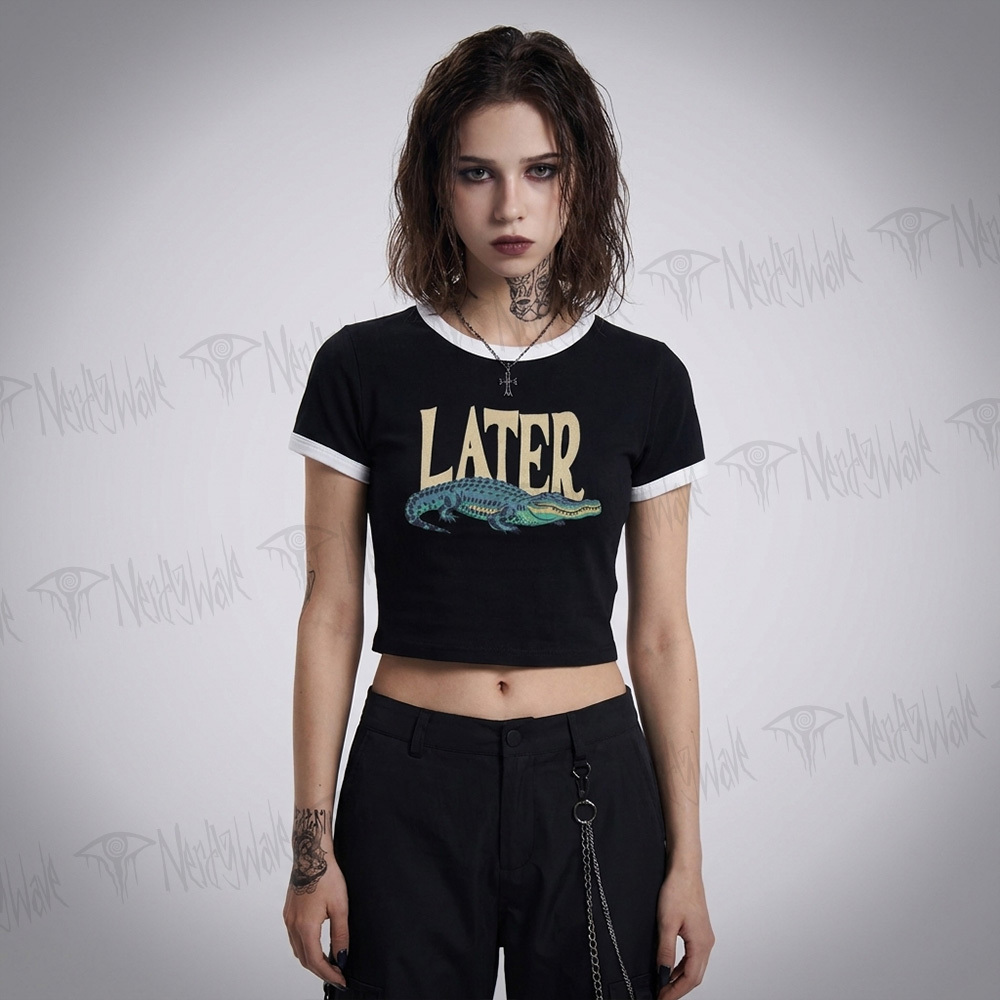 Later Slim Crop T-Shirts
