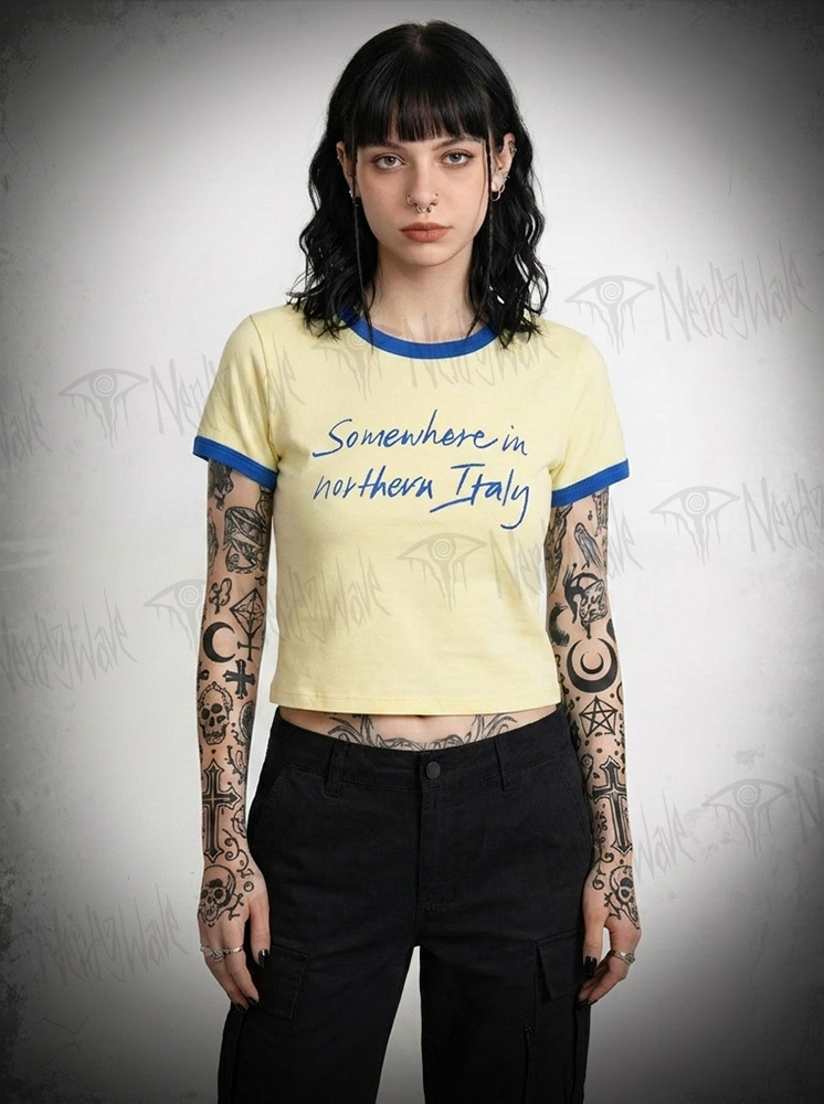 Somewhere In Northern Italy Slim Crop T-Shirts