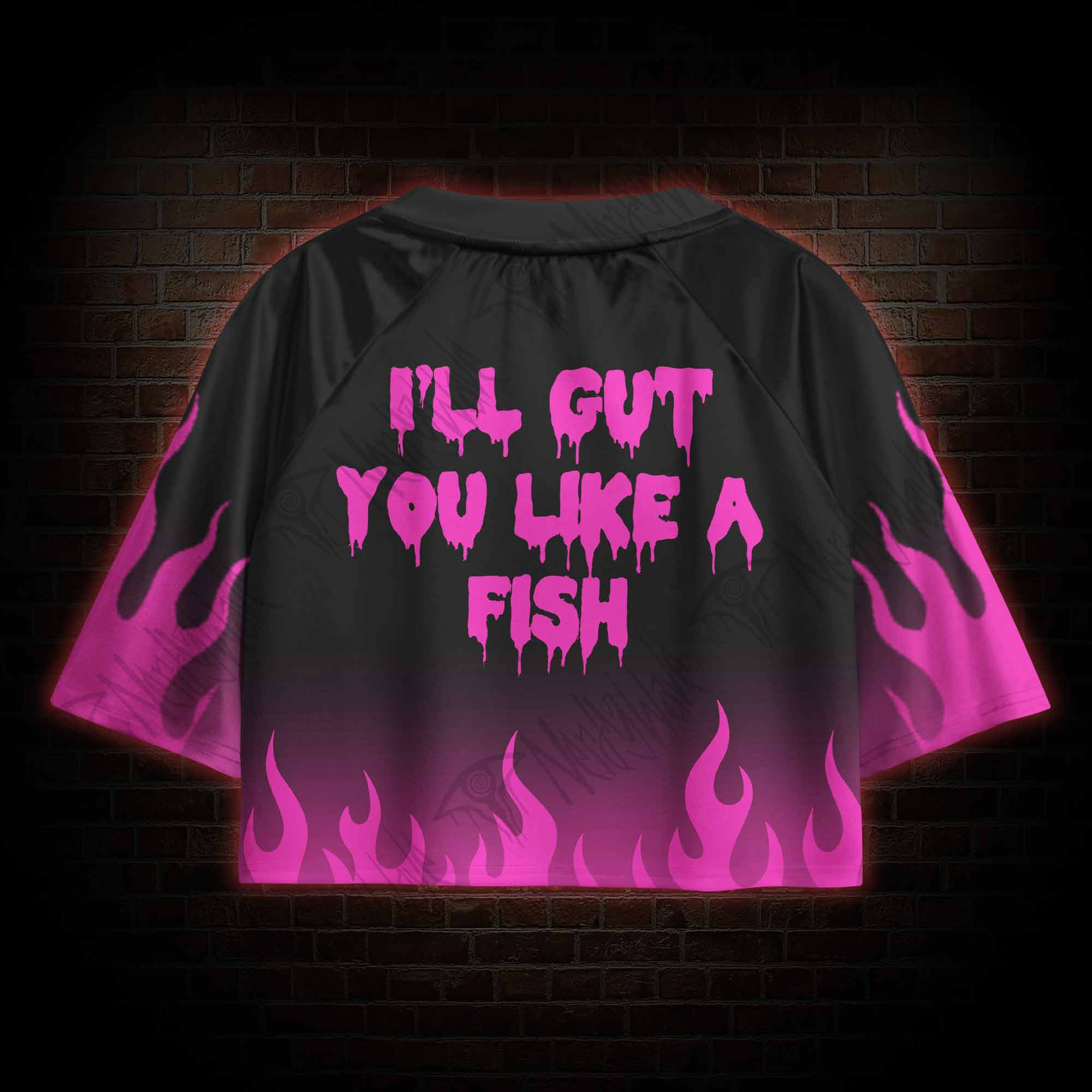 I'll Gut You Like A Fish Sports Crop Jersey