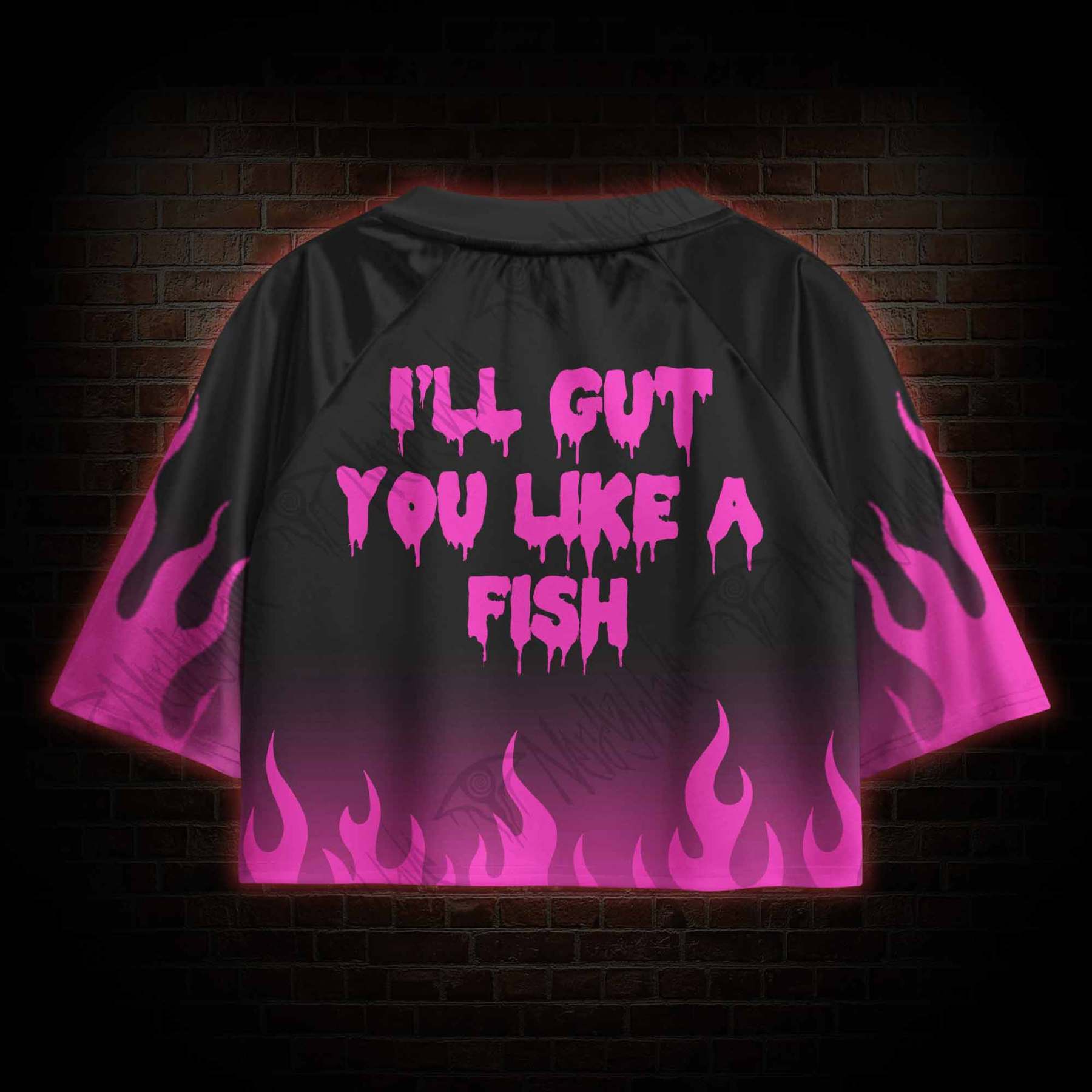 I'll Gut You Like A Fish Sports Crop Jersey