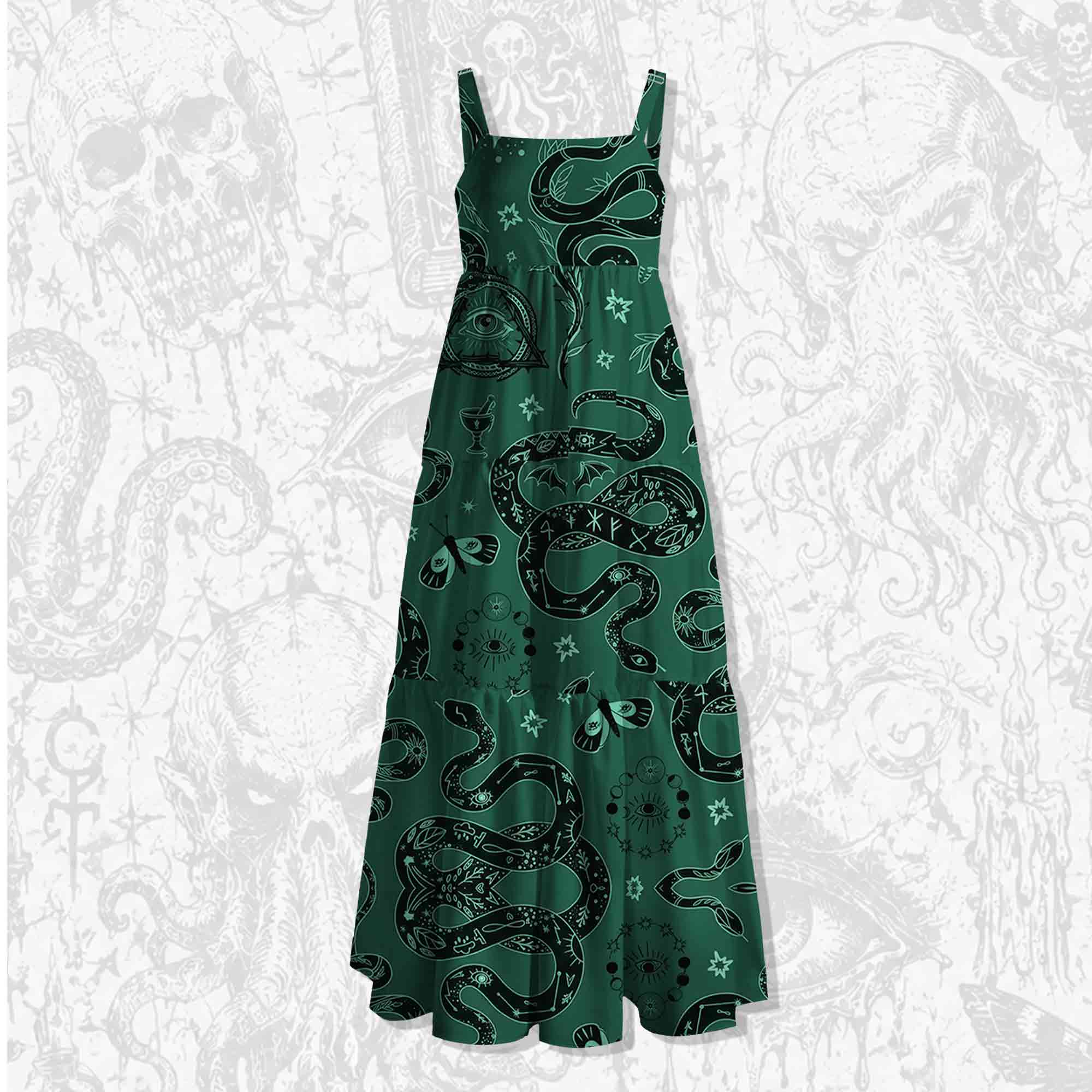 Midnight Arcana Wide Straps Maxi Dress