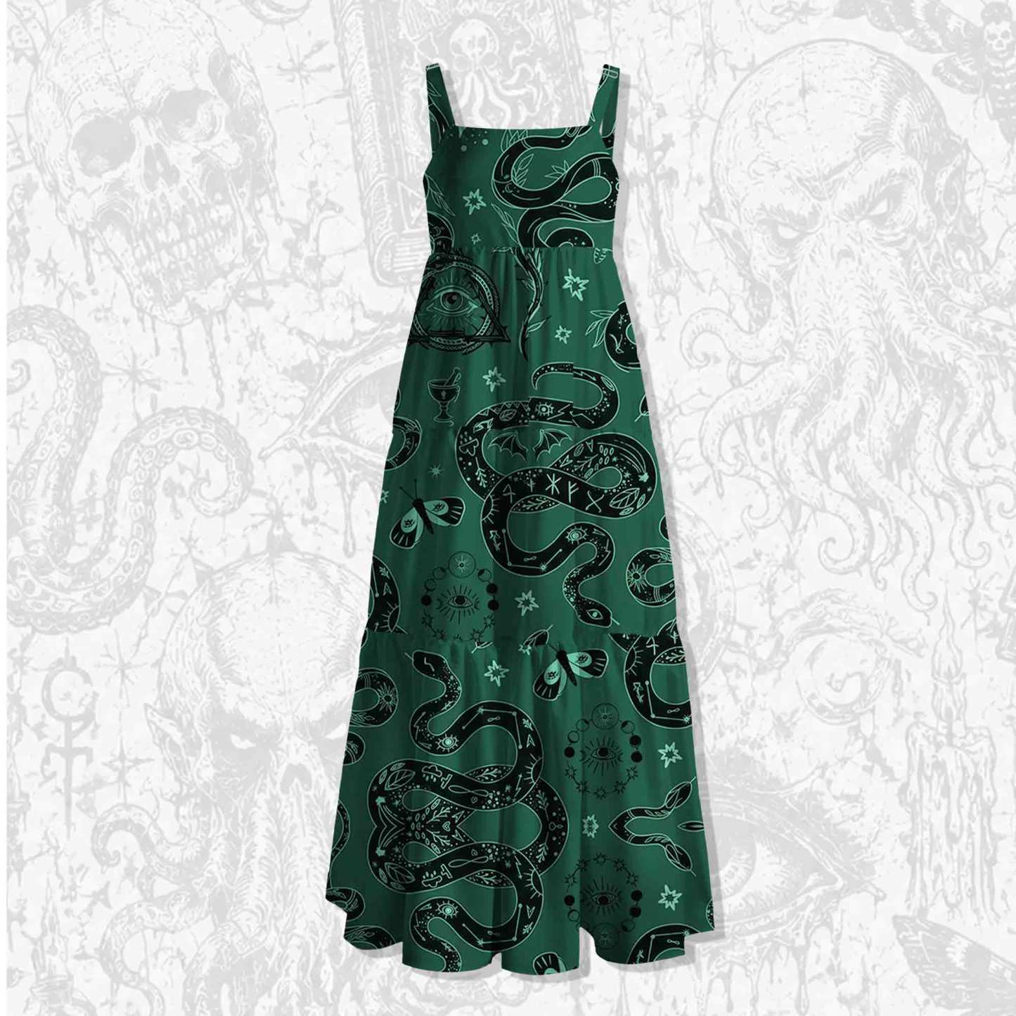 Midnight Arcana Wide Straps Maxi Dress