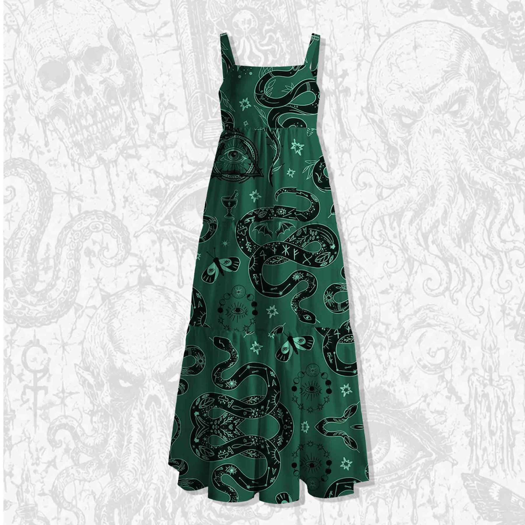 Midnight Arcana Wide Straps Maxi Dress