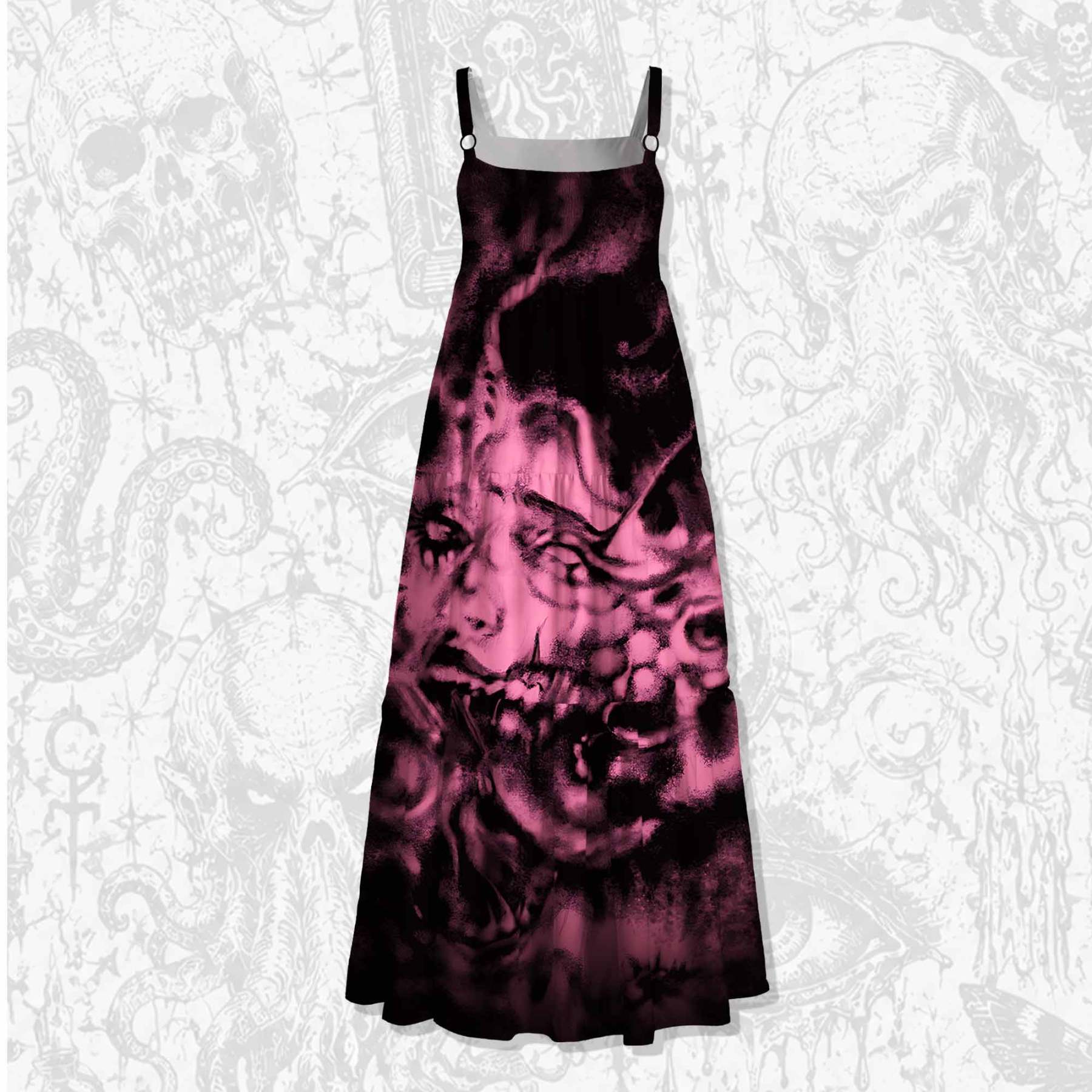 Fragmented Soul Wide Straps Maxi Dress