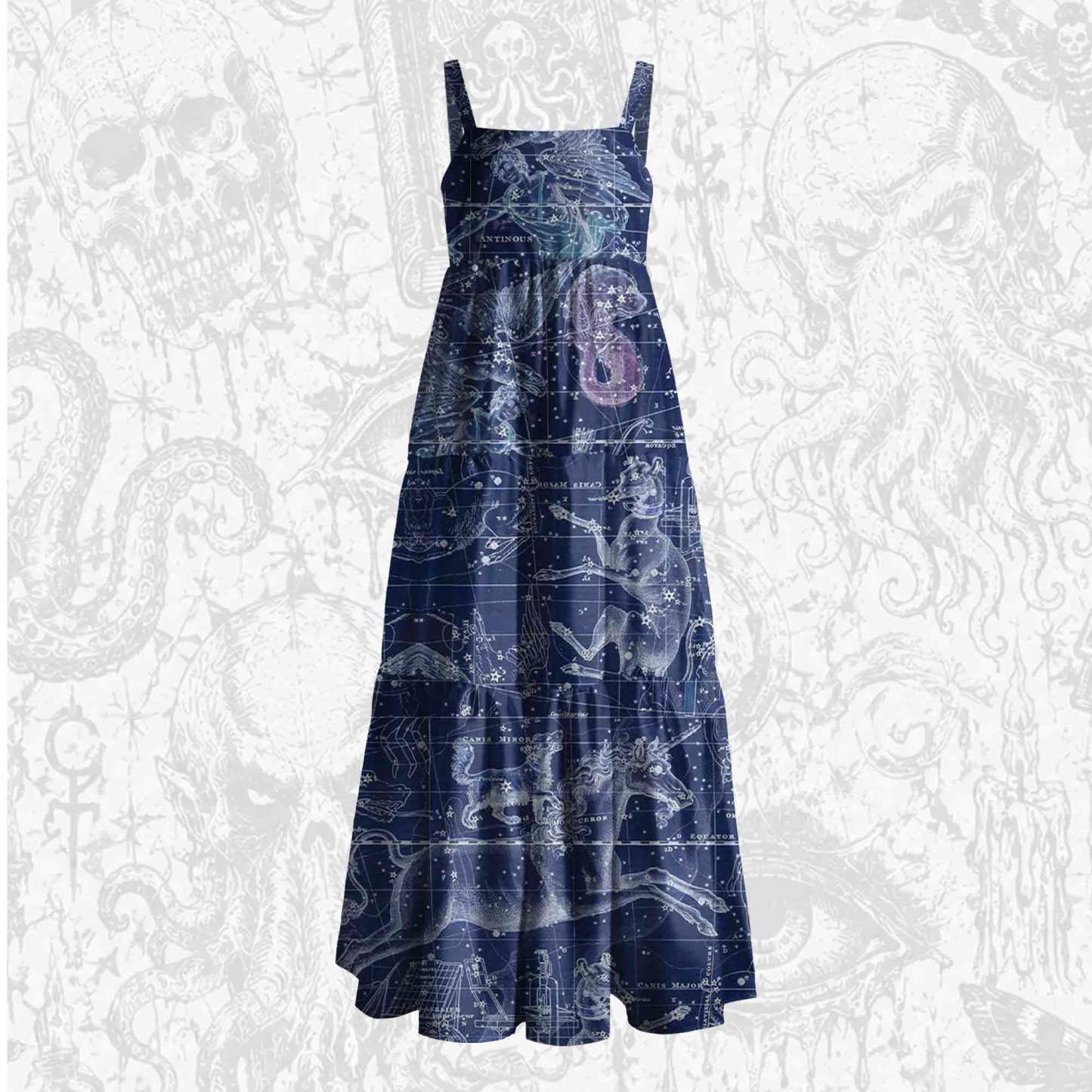 Constellation Wide Straps Maxi Dress
