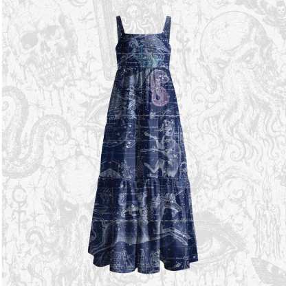 Constellation Wide Straps Maxi Dress