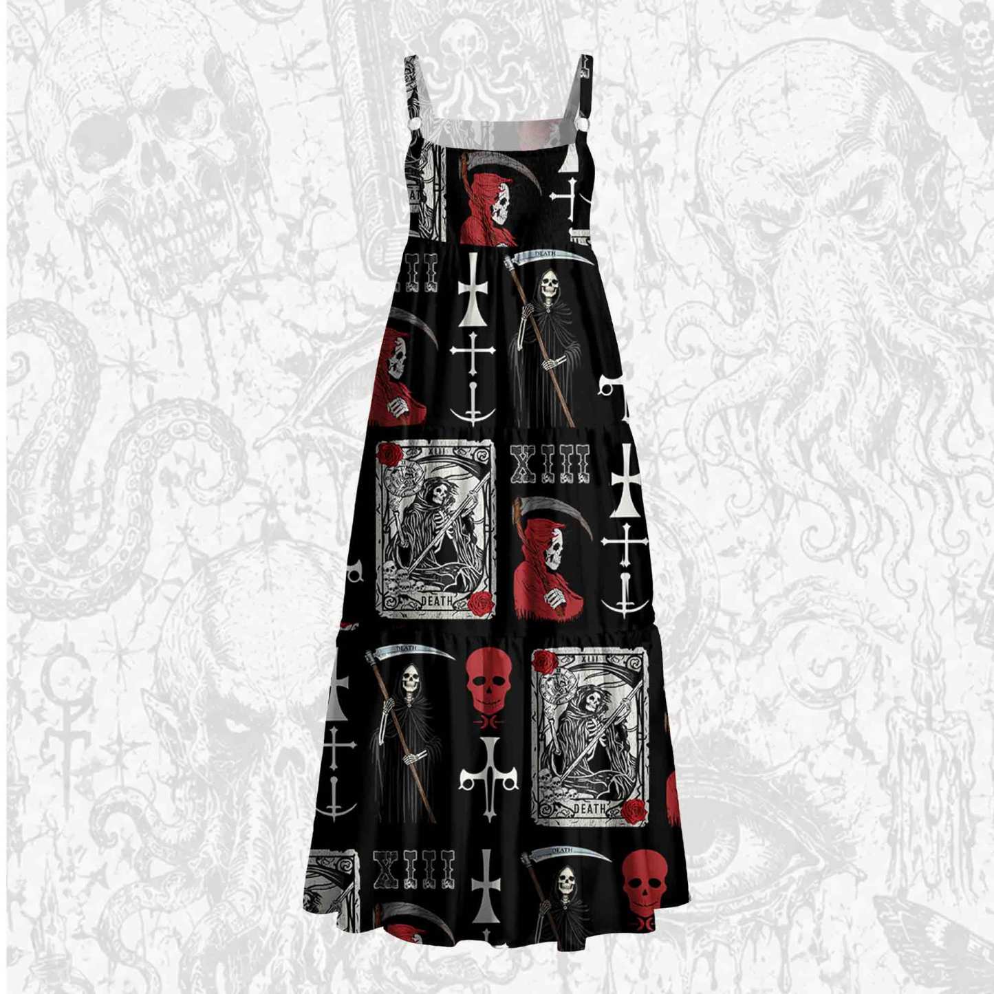 Death Wide Straps Maxi Dress