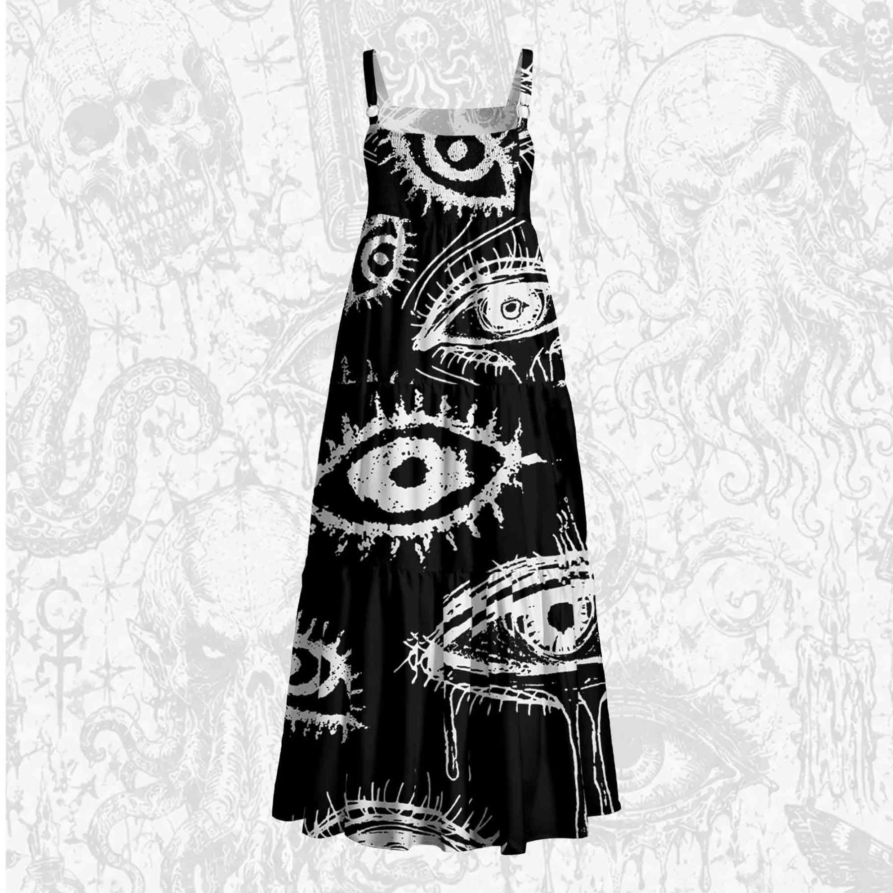 Crying Eyes Wide Straps Maxi Dress