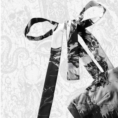 Skull Splatter Art Tie Shoulder Maxi Dress