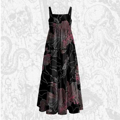 Witchy Botanical Wide Straps Maxi Dress