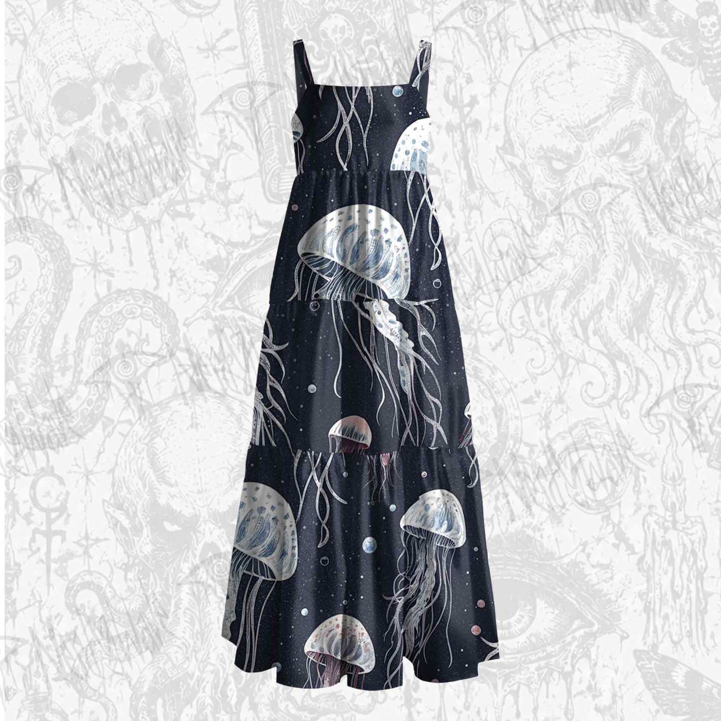 Celestial Jellyfish Wide Straps Maxi Dress