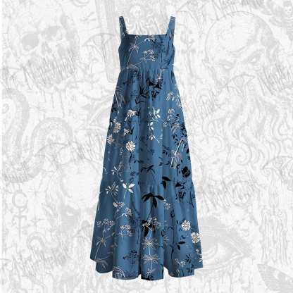 Meadow Flower Wide Straps Maxi Dress