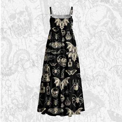 Beetles and Vintage Lanterns Wide Straps Maxi Dress