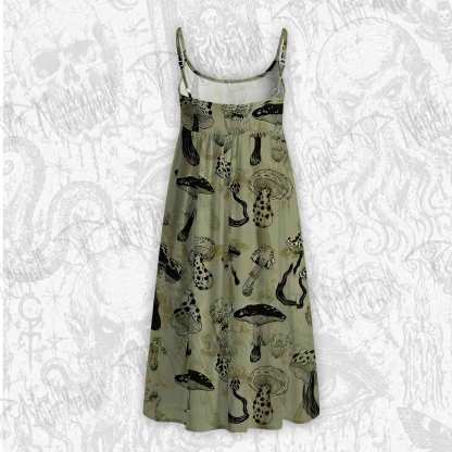 Mushroom Strap Midi Sundress