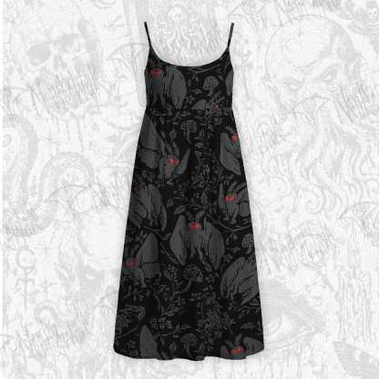 Mothman in the Jungle Strap Midi Sundress