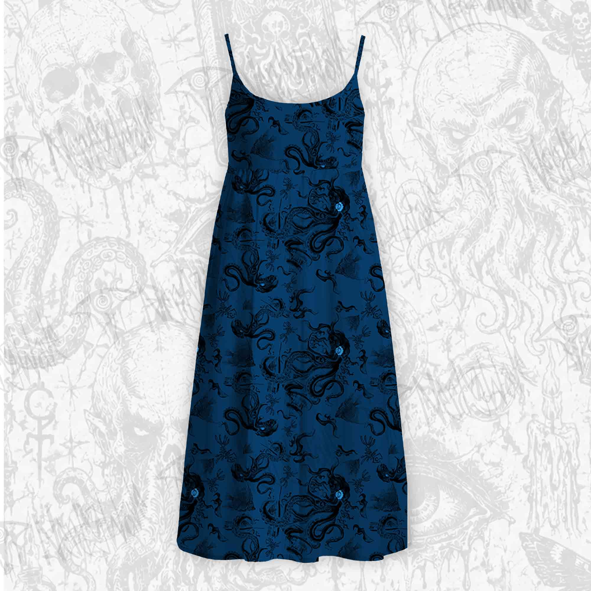 Deep Sea Monster Strap Midi Sundress