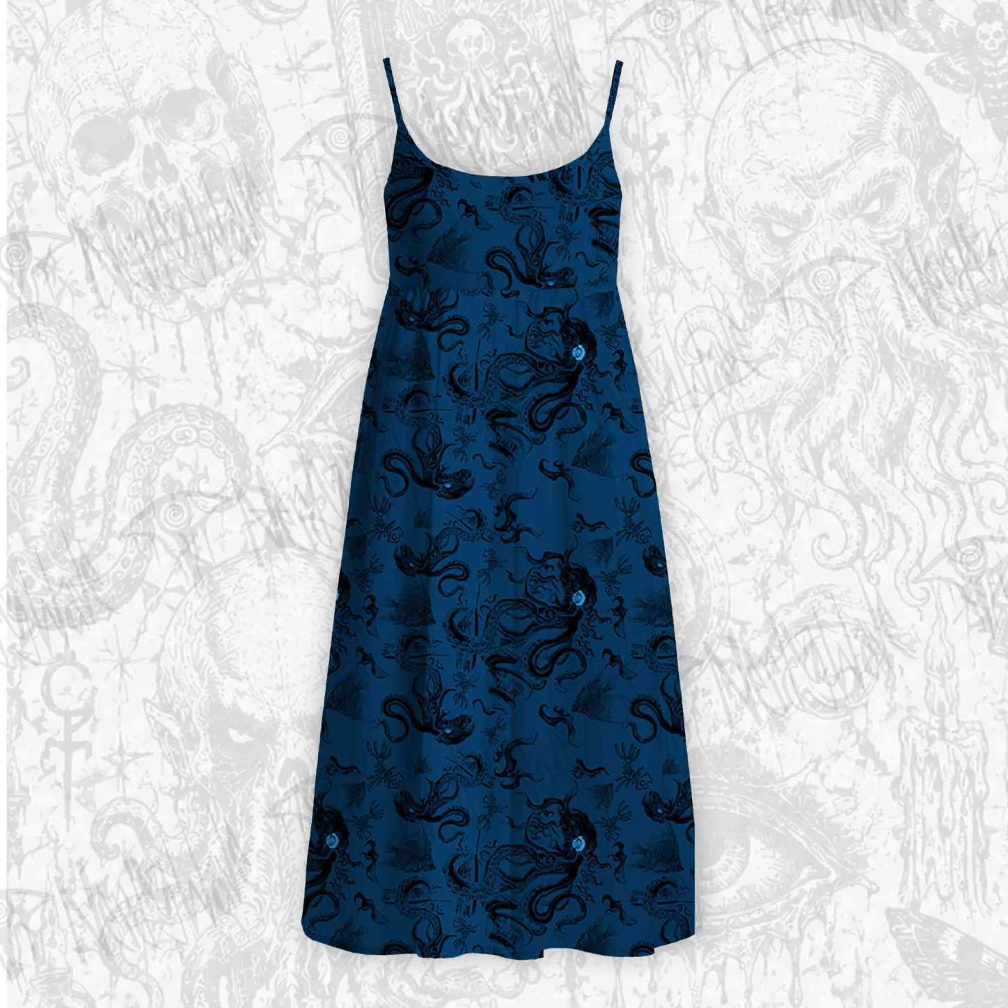 Deep Sea Monster Strap Midi Sundress