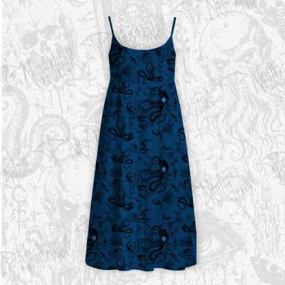 Deep Sea Monster Strap Midi Sundress